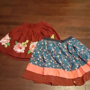 Lot of 2 skirts matilda jane and mini boden